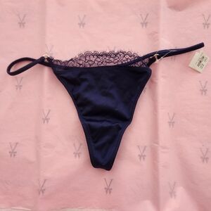 πNWT Aerie V String Thong Panties Navy Comfy Sexy Medium